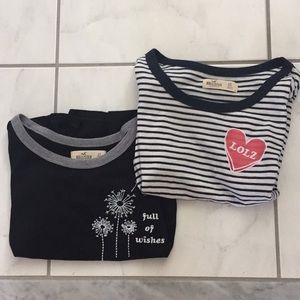 2 Hollister graphic tees